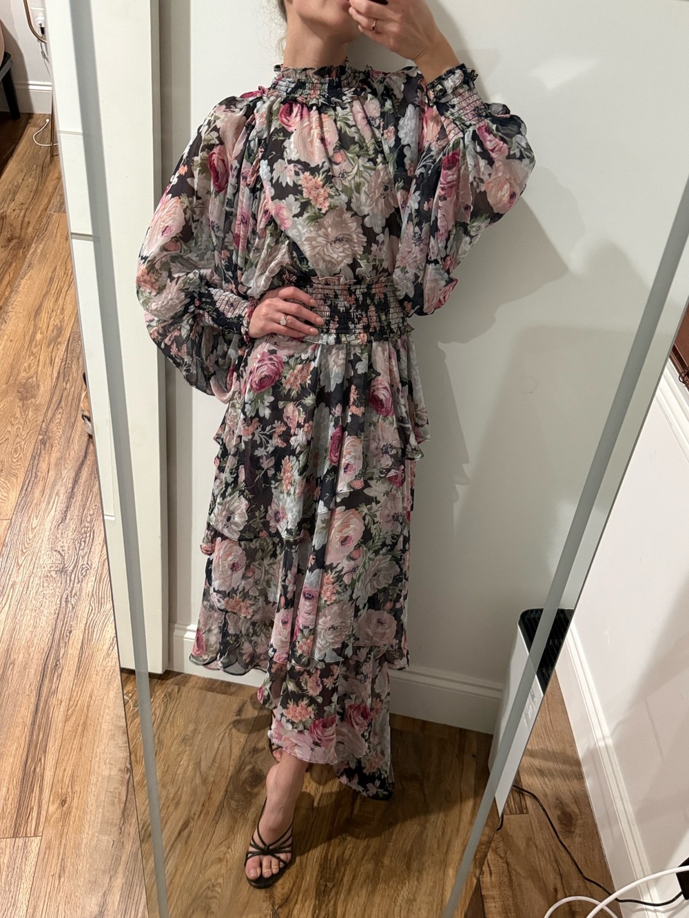 Elliatt Astrid Navy Floral Maxi Dress - Picture 2 of 8